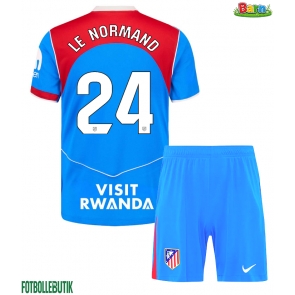 Atletico Madrid Robin Le Normand #24 Tredjeställ Barn 2025-26 Kortärmad (+ Korta byxor)